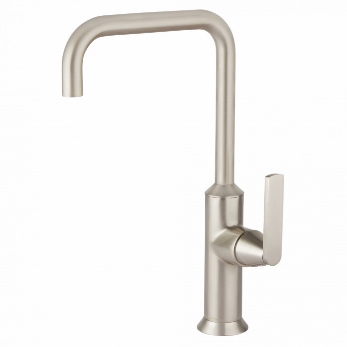 [A8SNPBDM-BIS-311SL-NB] Bagnodesign Bristol mono single lever basin mixer extended - excl. pop-up waste - Brushed Nickel