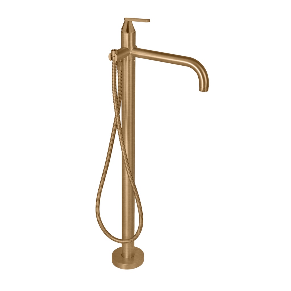 Bagnodesign Bristol single lever F/M bath mixer without hand shower - complete with concealed body - Soft Bronze