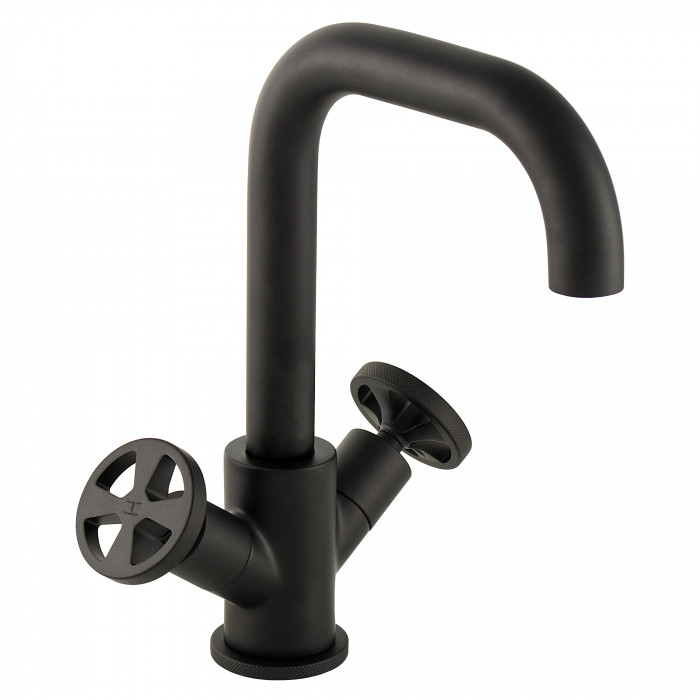 [A8SNPBDM-REV-311-MB] Bagnodesign Revolution two handle basin mixer - excl. pop-up waste - matt black
