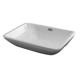 [A2NKN100137911] Noken 50x40cm recessed vanity basin complete with clicker waste  - without tap hole - without overflow - White