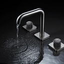 Bagnodesign Stereo FM three hole deck mounted basin mixer - anthracite