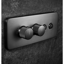 Bagnodesign Stereo FM thermostatic bath/shower mixer 2 outlets - complete with concealed part - anthracite