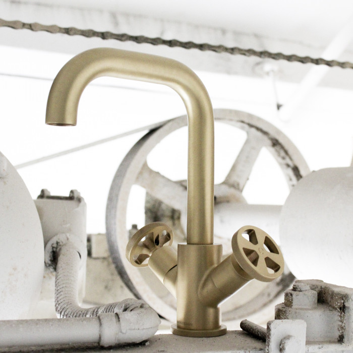 Bagnodesign Revolution 2 handle basin mixer - excl. pop-up waste - Lacquered zanzibar