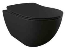 Creavit Free back entry wall mounted WC - rim off - Matt Black