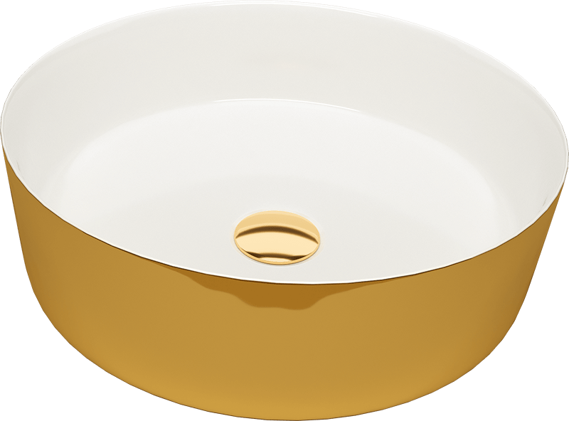 Lux Round Blink Bicolour Gold Basin