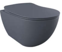 Creavit Free back entry wall mounted WC - rim off - Basalt Matt