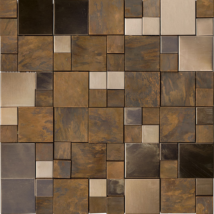 Metal Bronze Mini 3D Cubes 30.5x30.5