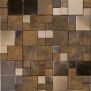 L'antic Colonial Metal Bronze Mini 3D Cubes 30.5x30.5
