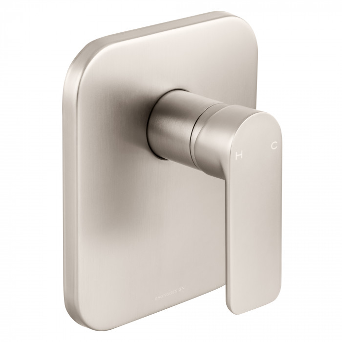 Bagnodesign Stereo FM single lever bath/shower mixer - complete with concealed part - brushed nickel