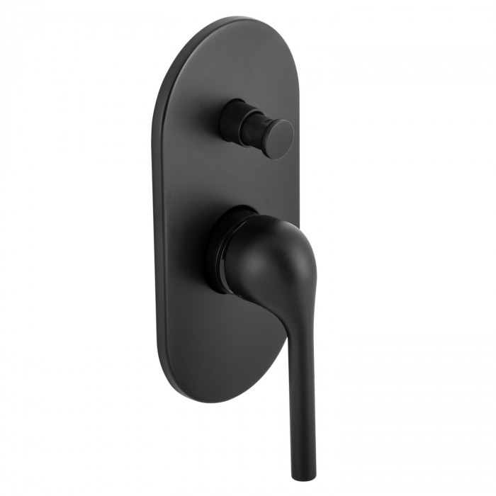 Bagnodesign Koy single lever diverter bath/shower mixer - complete with concealed part - matt black