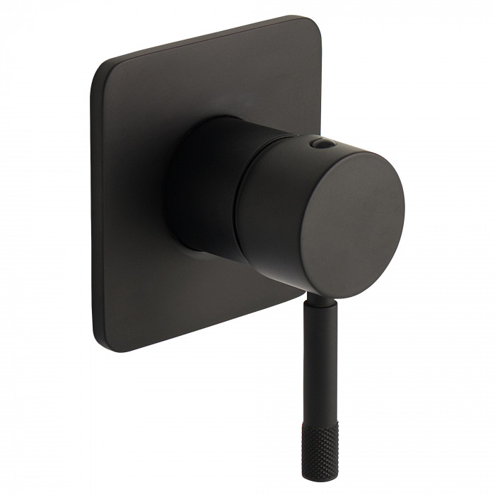 Bagnodesign Revolution single lever bath/shower mixer - complete with concealed part - matt black