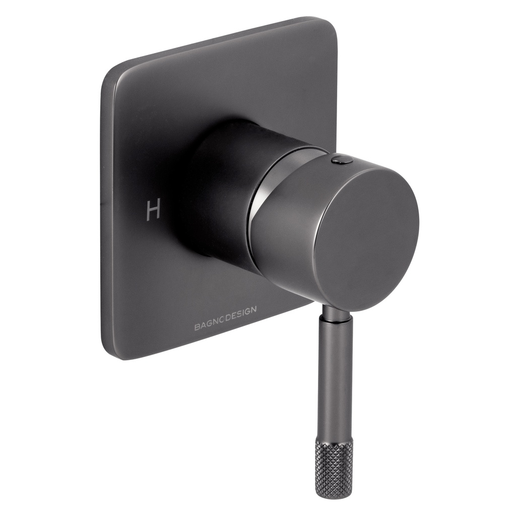 Bagnodesign Revolution single lever bath/shower mixer - complete with concealed part - anthracite
