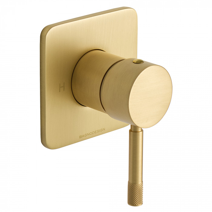 Bagnodesign Revolution single lever bath/shower mixer - complete with concealed part - lacquered zanzibar