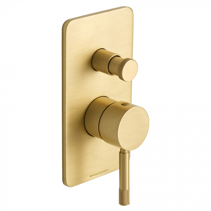 Bagnodesign Revolution single lever diverter bath/shower mixer - complete with concealed part - lacquered zanzibar