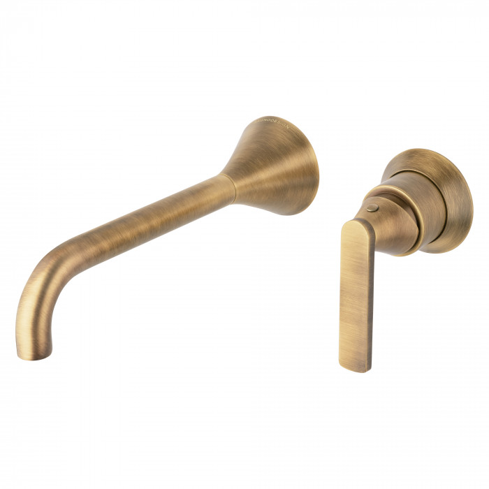 Bagnodesign Bristol single lever W/M basin mixer 200mm - complete with concealed body - soft bronze