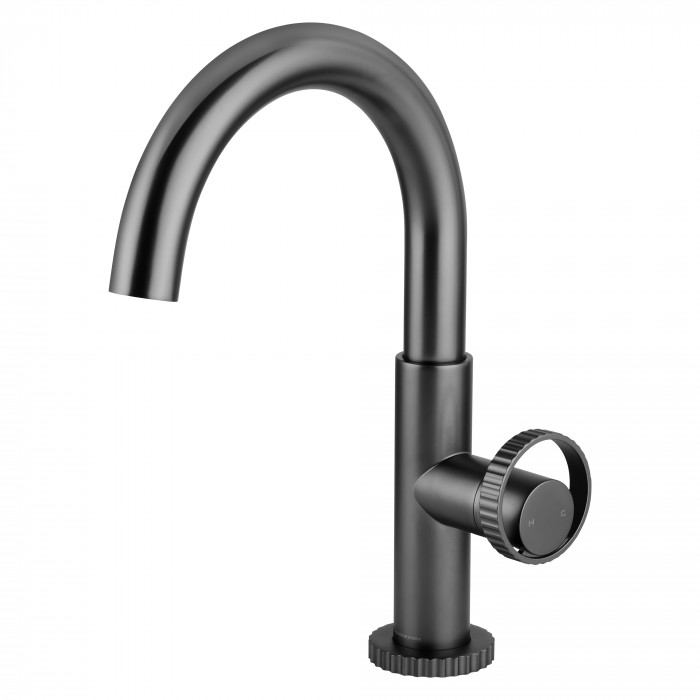 Bagnodesign Orology  single lever basin mixer - excl. pop-up waste - anthracite
