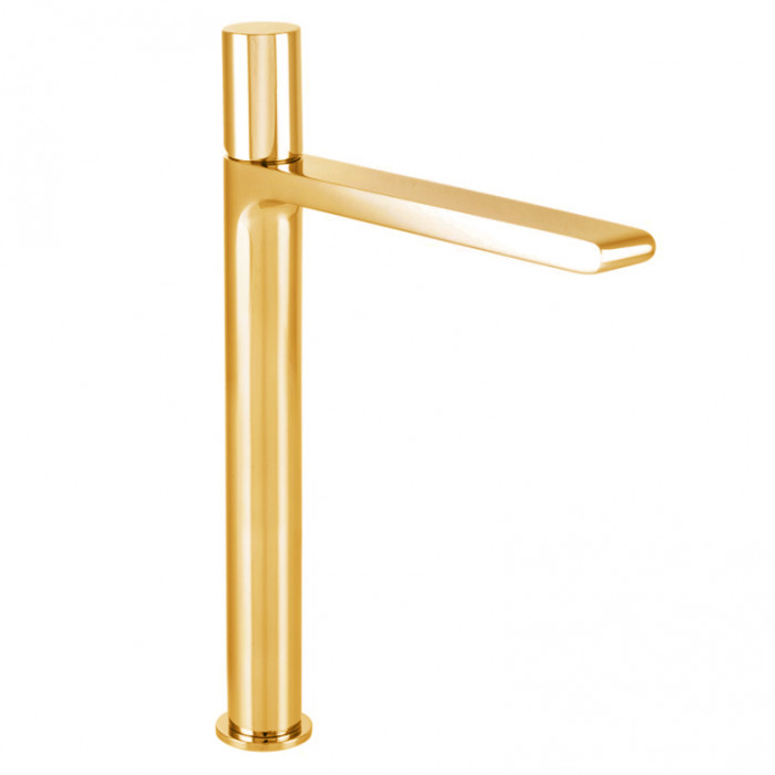Bagnodesign Toko single lever basin mixer extended - excl. pop-up waste - gold PVD