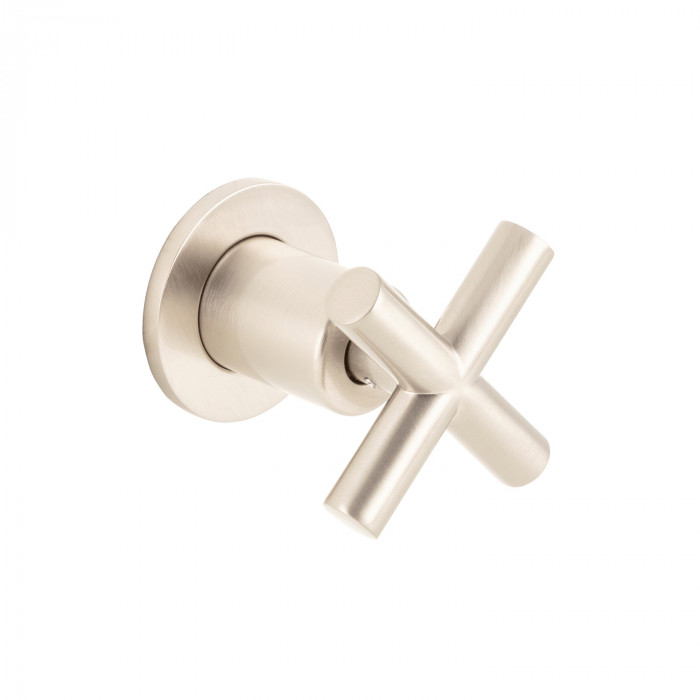 Bagnodesign Ibiza W/M stop valve - complete with concealed body - brushed nickel