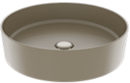 Creavit Loop 450mm round counter top vanity basin - without tap hole - without overflow - Cappucino