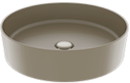 Creavit Loop 450mm round counter top vanity basin - without tap hole - without overflow - Matt Cappucino