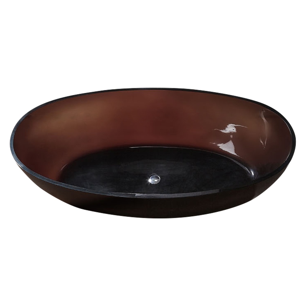 Bagnodesign Bristol F/S bath 1680x800mm - without overflow - galaxy black (resin)
