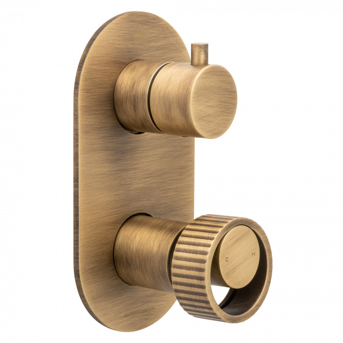 [A8SNPBDM-ORO-E412-SBZ] Bagnodesign Orology Trim Part for Concealed Shower Mixer with 2 way Diverter - Soft Bronze - require concealed part BDM-MIX-C412-A