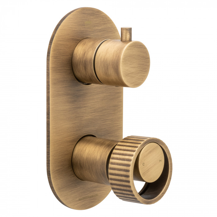 Bagnodesign Orology Trim Part for Concealed Shower Mixer with 2 way Diverter - Soft Bronze - require concealed part BDM-MIX-C412-A