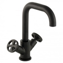 Bagnodesign Revolution two handle basin mixer - excl. pop-up waste - matt black