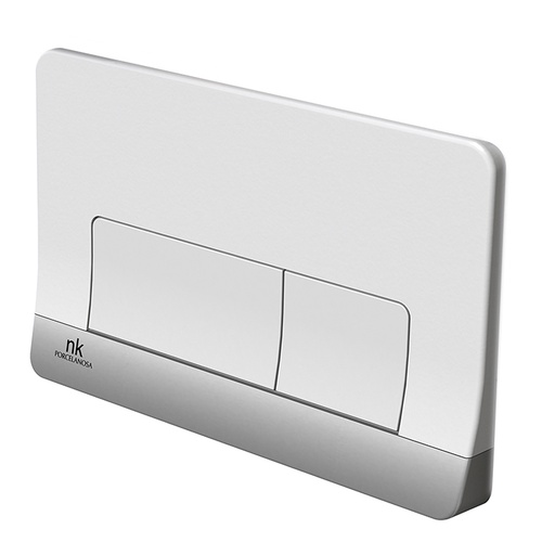 [A2NKN100173660] NOKEN FORMA Smart Line Dual Flush Plate White/Chrome