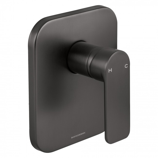 [A8SNPBDM-SFM-410-AN] Bagnodesign Stereo FM single lever bath/shower mixer - complete with concealed part - anthrachite