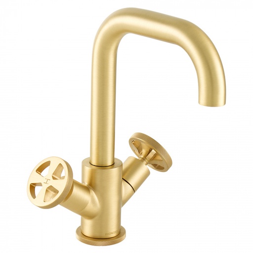 [A8SNPBDM-REV-311-LZ] Bagnodesign Revolution 2 handle basin mixer - excl. pop-up waste - Lacquered zanzibar