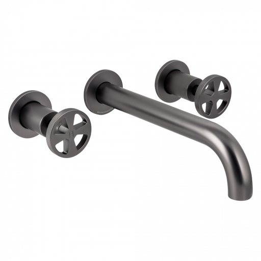 [A8SNPBDM-REV-309-AN] Bagnodesign Revolution three hole W/M basin mixer 220mm - complete with concealed body - anthracite