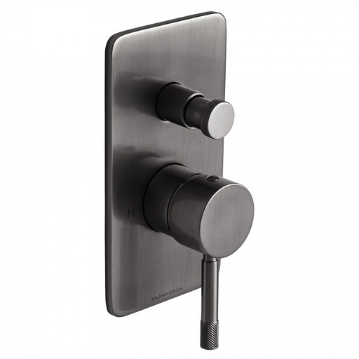 [A8SNPBDM-REV-411-AN] Bagnodesign Revolution single lever diverter bath/shower mixer - complete with concealed part - anthracite