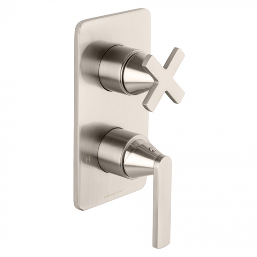 [A8SNPBDM-BIS-412-NB] Bagnodesign Bristol single lever bath/shower mixer two way diverter  - complete with concealed part - brushed nickel