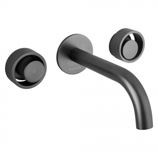 [A8SNPBDM-ORO-E309-AN] Bagnodesign Orology trim part for W/M three hole basin mixer - excl. pop-up waste - anthracite - require concealed part BDM-MIX-C309-A