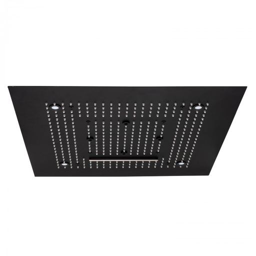 [A8SNPBDD-SPA-514-MB] Bagnospa four function recessed shower head 600x600mm - with LED light - matt black