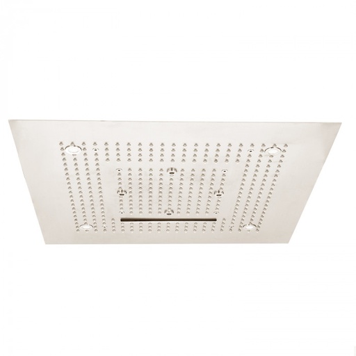 [A8SNPBDD-SPA-514-NB] Bagnospa four function recessed shower head 600x600mm - with LED light - brushed nickel